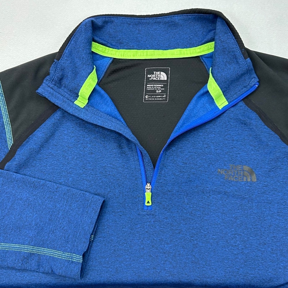 North Face Quarter‎ Zip Pullover Mens Small Blue Techwear Performance Outdoors